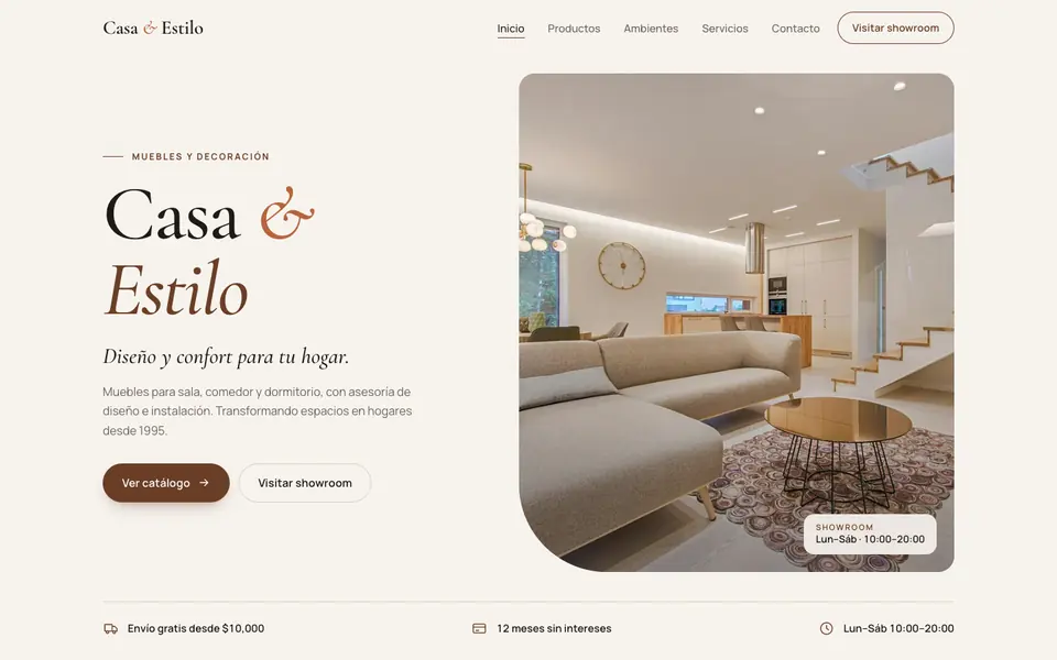Casa & Estilo furniture store website